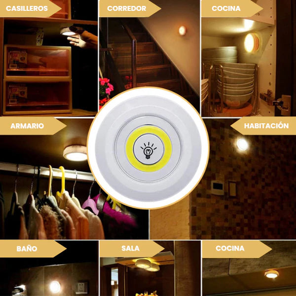 KIT POWER LIGHT: 3 luces de LED con control remoto 💡