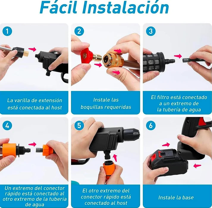 HIDROLAVADORA RECARGABLE 48V 2 BATERIAS